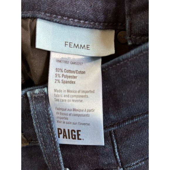 PAIGE FEMME High Rise Coin Pocket Crop Mini Boot Jeans - Picture 5 of 9